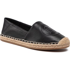 Espadrilky Tommy Hilfiger Logo Leather Espadrille FW0FW06168 Black BDS