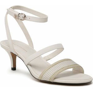 Sandály Tommy Hilfiger Th Webbing Mid Heel Sandal FW0FW07276 Weathered White AC0