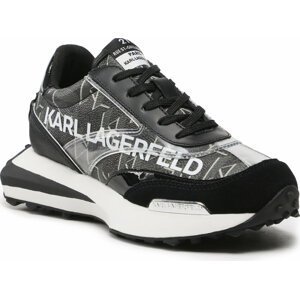 Sneakersy KARL LAGERFELD KL62928 Black Lthr Textile