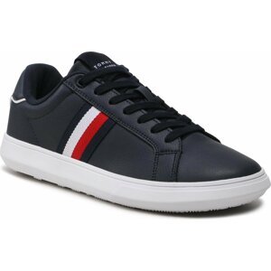 Sneakersy Tommy Hilfiger Corporate Leather Cup Stripes FM0FM04732 Desert Sky DW5