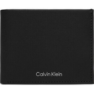 Velká pánská peněženka Calvin Klein Ck Must Bifold 6Cc W/Bill K50K511383 Ck Black Pique BEH