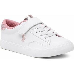 Sneakersy Polo Ralph Lauren Theron V Ps RF104102 White Smooth PU/Lt Pink/Glitter w/ Lt Pink PP