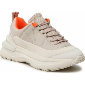 Sneakersy Calvin Klein Jeans Chunky Runner Laceup Hiking Wn YW0YW01048 Eggshel/Creamy White/Orange ACF