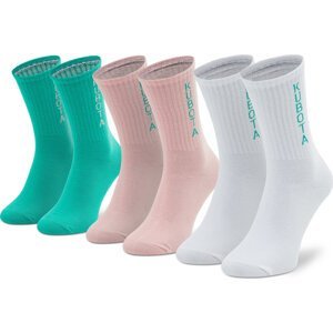 Sada 3 párů pánských vysokých ponožek Kubota Limited Edition Sport KSS3 Pastelowe