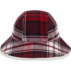 Klobouk Tommy Hilfiger Tommy Check Bucket Hat AW0AW15313 Tmavomodrá