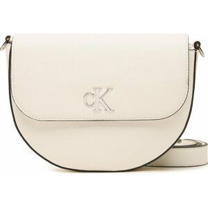 Kabelka Calvin Klein Jeans Minimal Monogram Saddle22 K60K610842 Bílá