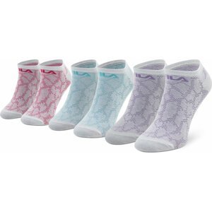 Sada 3 párů dámských vysokých ponožek Fila Calza Invisibile F6647 New Flower 832