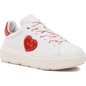 Sneakersy LOVE MOSCHINO JA15384G1GIA110B Bianco/Ross