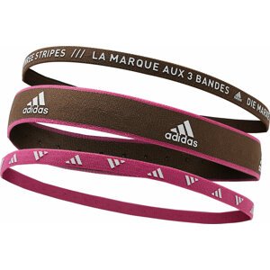 Set 3 čelenek adidas Training Headbands 3 Per Pack IC6515 earth strata/preloved fuchsia/white