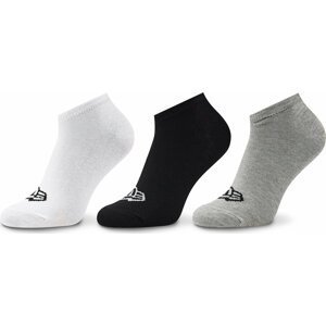 Sada 3 párů nízkých ponožek unisex New Era Flag Sneaker 13113639 Gra/Whi/Blk
