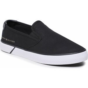 Tenisky Tommy Hilfiger Essential Slip-On Sneaker Bl FW0FW07249 Black BDS