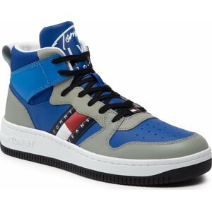 Sneakersy Tommy Jeans Mid Pop Basket EM0EM01015 Cobalt C65