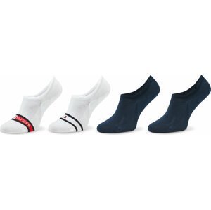 Sada 4 párů pánských kotníkových ponožek Tommy Hilfiger 701222194 White 001