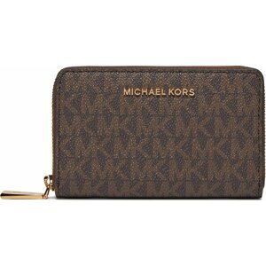 Velká dámská peněženka MICHAEL Michael Kors Jet Set 34H9GJ6D0B Brn/Acorn