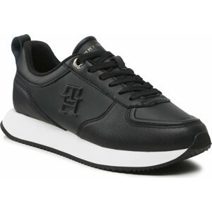 Sneakersy Tommy Hilfiger Casual Leather Runner FW0FW07285 Black BDS