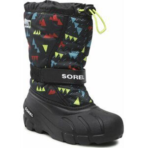 Sněhule Sorel Youth Flurry Print NY3504 Black/Black 011