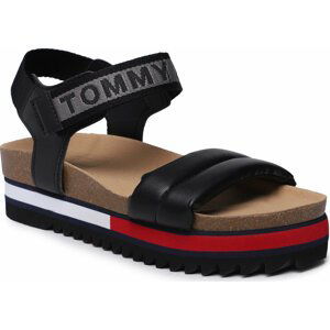 Sandály Tommy Jeans Flag Outsole Tommy Jeans Sandal EN0EN02122 Black 0GJ