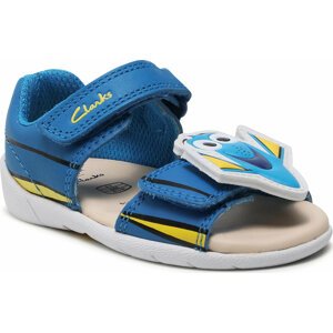 Sandály Clarks Zora Nemo T 261583886 Blue Leather