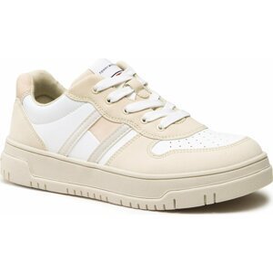 Sneakersy Tommy Hilfiger Flag Low Cut Lace-Up Sneaker T3X9-32870-1467 S Beige/White X044