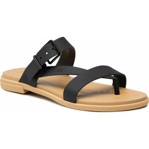 Žabky Crocs Tulum Toe Post Sandal W 206108 Black/Tan
