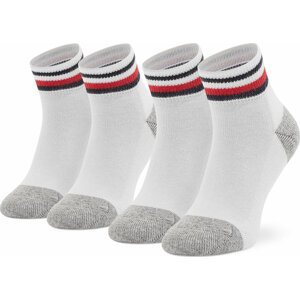 Sada 2 párů dětských vysokých ponožek Tommy Hilfiger 100001501 White 300