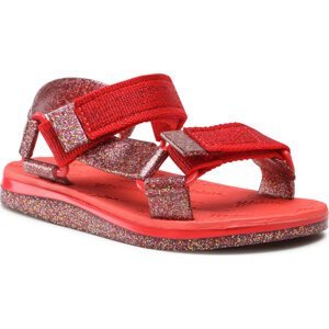 Sandály Melissa Mini Melissa Papete + Rider I 33381 Red/Clear Glitter Pink 54034