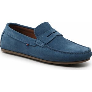 Mokasíny Tommy Hilfiger Casual Hilfiger Suede Driver FM0FM04271 Blue Coast DBX