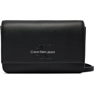 Kabelka Calvin Klein Jeans Sculpted Wallet Ph Cb19 Mono K60K611543 Black/Metallic Logo 0GL