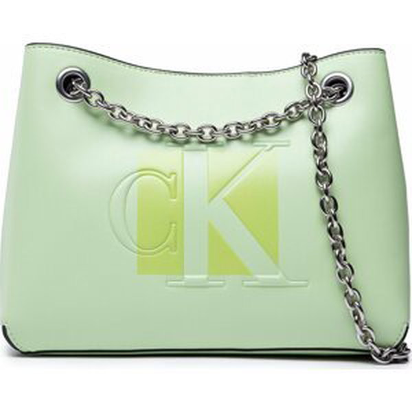 Kabelka Calvin Klein Jeans Sculpted Shoulder Bag24 Chain K60K609767 Zelená