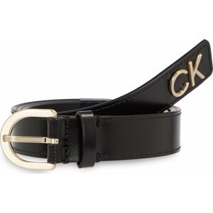 Dámský pásek Calvin Klein Re-Lock Rnd Bckl Blt W/Tip K60K611103 Ck Black BAX