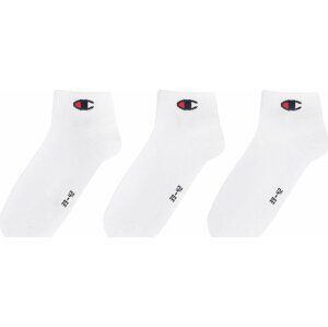 Sada 3 párů nízkých ponožek unisex Champion U20099-WW001 (39-42) Bílá