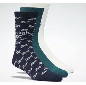 Klasické ponožky Unisex Reebok Classics Fold-Over Crew Socks 3 Pairs H47533 midnight pine
