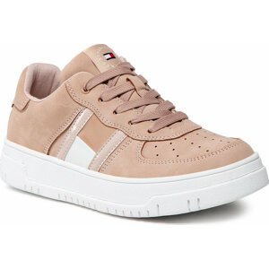 Sneakersy Tommy Hilfiger Low Cut Lace-Up Sneaker T3A9-32341-1477 S Nude 359