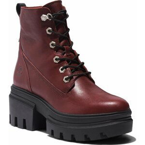 Polokozačky Timberland Everleigh Boot 6In Laceup TB0A41U6C601 Burgundy Full Grain