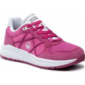 Sneakersy United Colors Of Benetton Ascent BTW117306 Fucsia/White