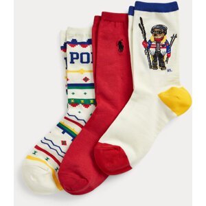 Sada 3 párů dámských vysokých ponožek Polo Ralph Lauren 455898867001 Assorted