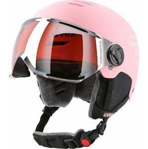 Lyžařská helma Uvex Rocket Jr Visor 56626350 Pink Conf M