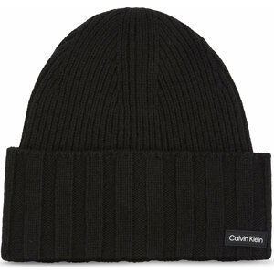 Čepice Calvin Klein Elevated Rib Beanie K50K510985 Ck Black BAX