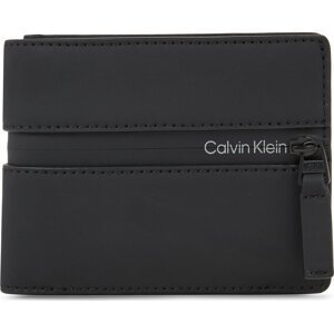 Pánská peněženka Calvin Klein Rubberized Bifold 5Cc W/Coin K50K510922 Ck Black BAX