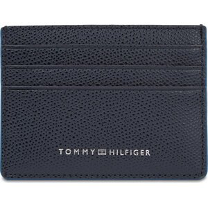 Pouzdro na kreditní karty Tommy Hilfiger Th Struc Leather Cc Holder AM0AM11606 Tmavomodrá