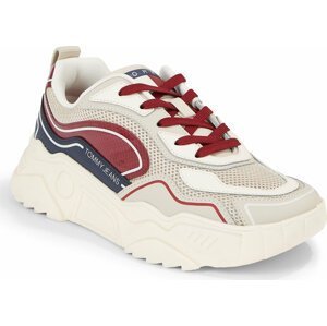 Sneakersy Tommy Jeans Tjw Chunky Runner Monocolor Lc EN0EN02263 Rouge/Twilight Navy/Bleached Stone XJS