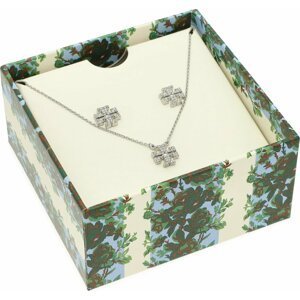 Set náušnice a náhrdelník Tory Burch Kira Pave Pendant And Stud Earring Set 145510 Tory Silver/Crystal 042