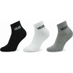 Sada 3 párů dámských vysokých ponožek Vans Half Crew Sock VN00073EIZH1 Black Assorted
