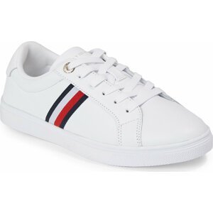 Sneakersy Tommy Hilfiger Essential Stripes Court Sneaker FW0FW07449 White YBS