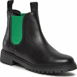 Kotníková obuv s elastickým prvkem Tamaris 1-25070-41 Blk Lea./Green 072