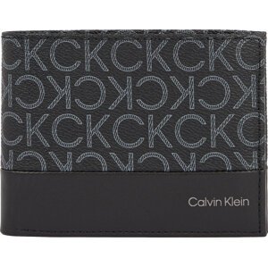 Pánská peněženka Calvin Klein Subtle Mono Trifold 10Cc W/Coin K50K509238 Černá