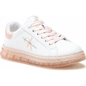 Sneakersy Calvin Klein Jeans Low Cut Lace-Up Sneaker V3A9-80474-1434 White/Pink X134