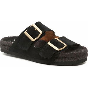 Espadrilky Manebi Nordic Sandal 7.2 R0 L Black With Gold Buckles