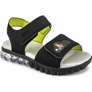 Sandály Bibi Summer Roller 1193013 Black/Amarelo Fluor