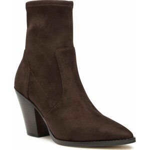 Polokozačky MICHAEL Michael Kors Dover Heeled Bootie 40F3DOHE5S Chocolate